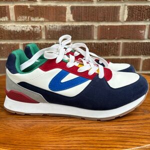 Tremor n Ryan Faux Suede White Blue Red Lace Up Low Casual Sneakers Mens 7